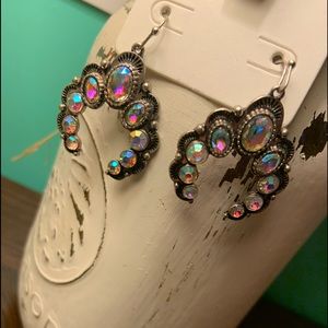 Western Squash Blossom AB Stone Earrings  NEW